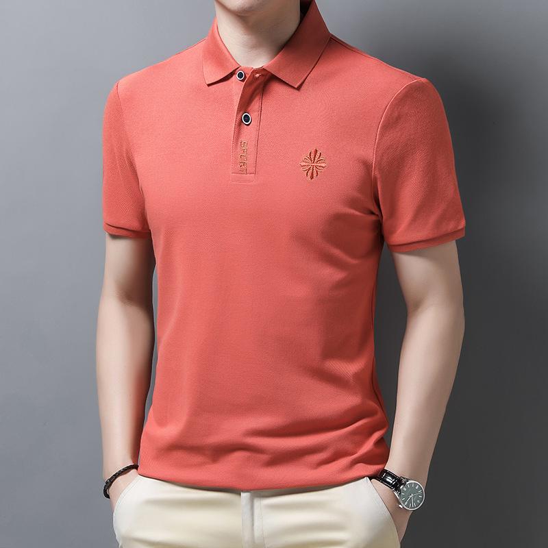 Tricou polo cu mânecă scurtă pentru bărbați, tricou casual lejer cu rever și mânecă jumătate, subțire și respirabil.