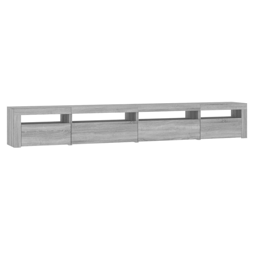 Vidaxl TV Cabinet with LED Lighting, Sonoma Oak Grey, 270X35X40Cm