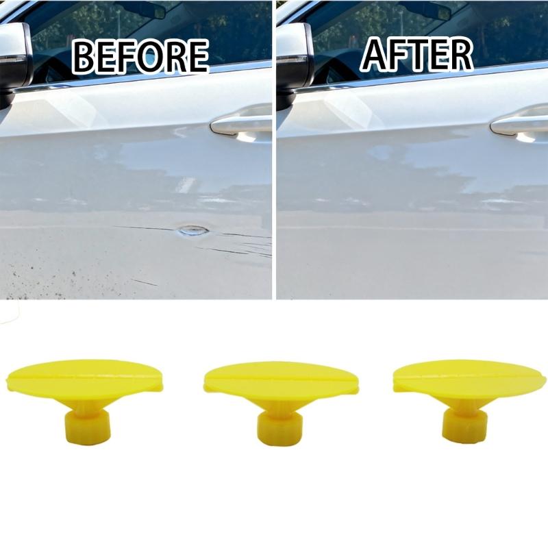 Yellow Nylon Dents Fixing Tool Pullers Set Of 6 For Smooth Motorcycle Auto Body Panel Dents Removal Using Hot Melt Glues