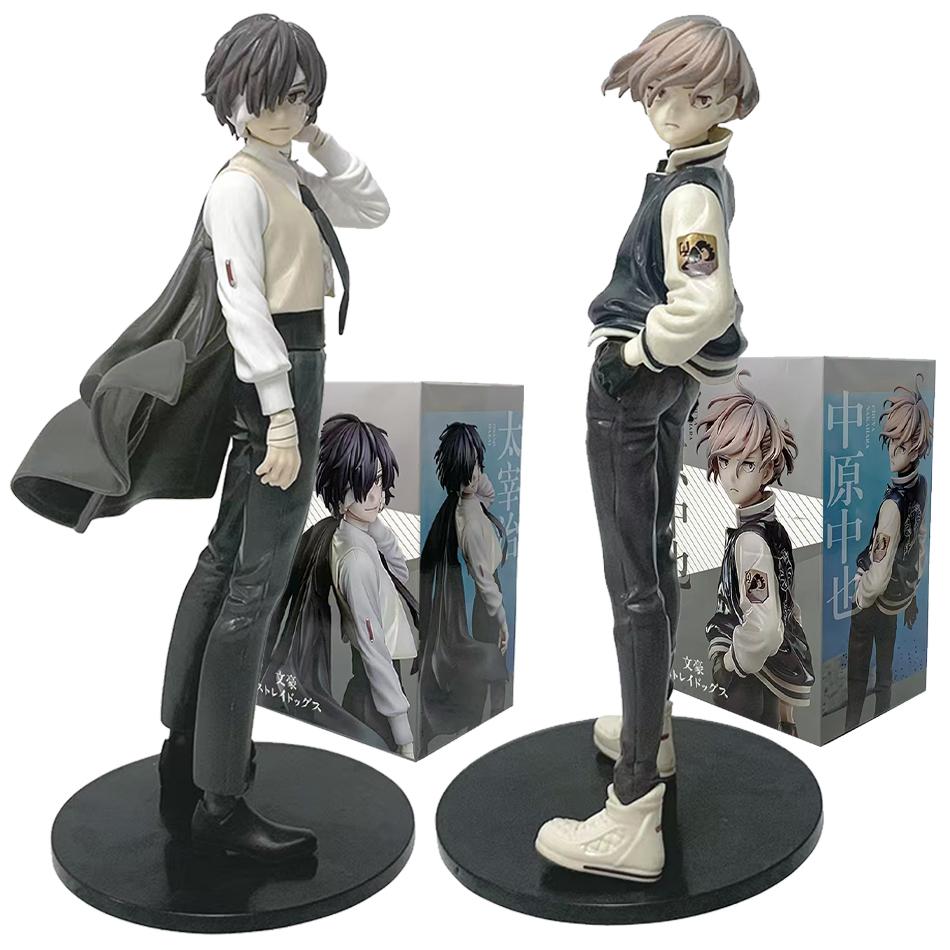 Anime Bungo Stray Dogs Nakahara Chuya Figure Dazai Osamu Action Figures Noodles Press Model PVC Collectible Toys Birthday Gifts