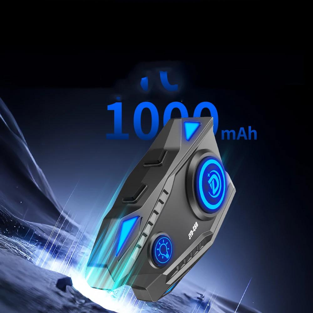Bluetooth5.4 Motorcycle Helmet Headset Wireless Handsfree Mic Headphones Music Player With Noise Reduction For Motorbike Rider