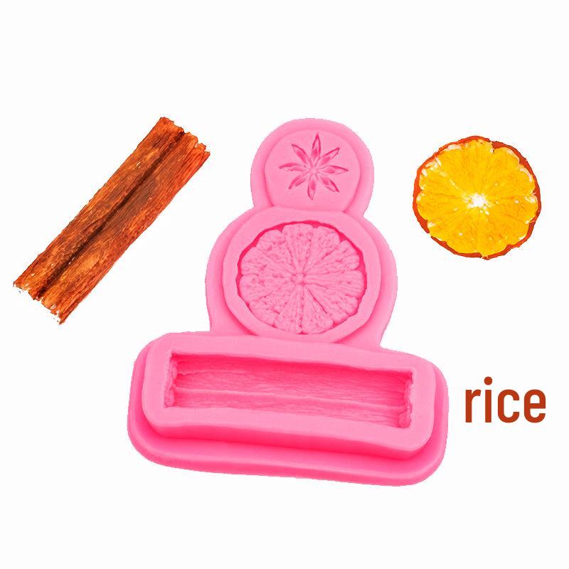 Cinnamon Star Anise & Lemon Hot Pot Base Silicone Mold - Winter & Christmas Cake Accessories