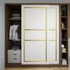 1 Stück 5 m x 0,8 cm Goldfarbenes PVC Dekoratives Kantenleistenband - Perfekt für Wand-, Decken- und Möbelkantenversiegelung Nahtlose Wand Ecke W