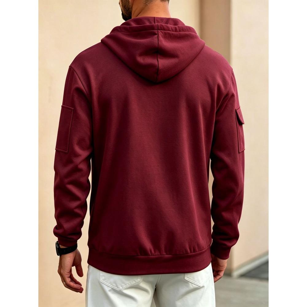 Men's autumn new fashion zipper cardigan jacket sports and leisure hoodie
