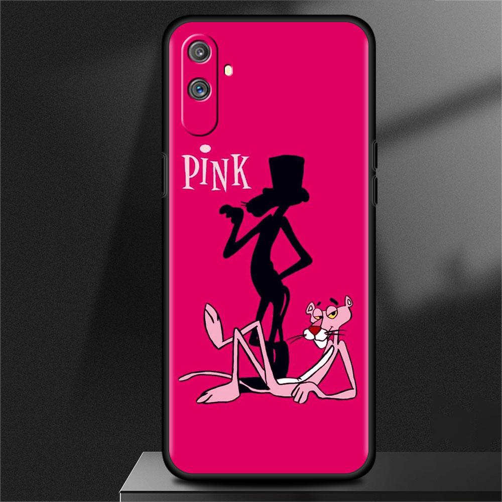 Cute Pink Panther Soft Case For Oppo Realme 8 9 7 Pro C21Y C21 GT Neo 2 Pro 3 8i C3 C35 C15 C12 C11 6 Silicone Funda Phone Cover