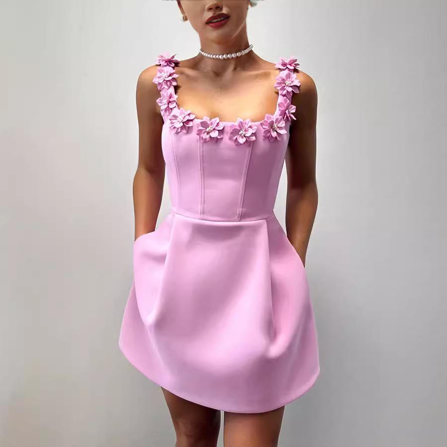 European & American Spring/Summer Sleeveless Pocket Overalls Dress - Loose Casual Women's Dress