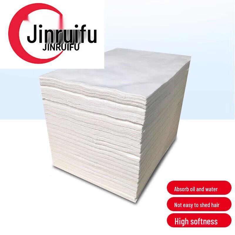 JinRuiFu White Knitted Cotton Absorbent Cleaning Rags - 50lb Bulk