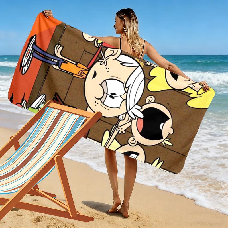 The Loud House character print 2D Flat Print Beach Towel, Large Soft Quick Dry Towel for Beach Camping SwimmingXSTJ0915048
