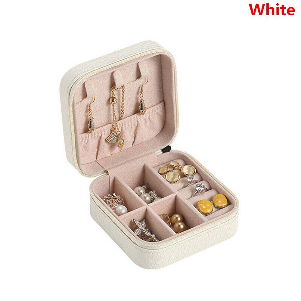 Mode Ohrringe Reise Schmuckaufbewahrung Schmuckschatulle Leder Ringetui