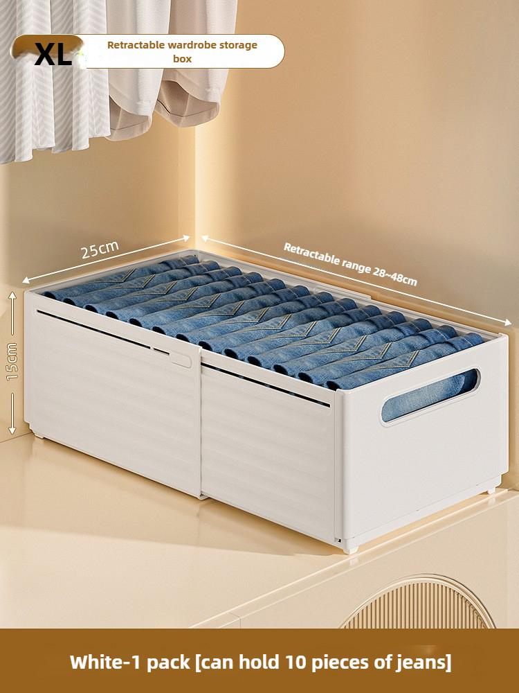 Adjustable Clothes Storage Box Closet Organizer Categorized Clothing Organizer Kitchen Cabinet Storage Bin Home Organizer