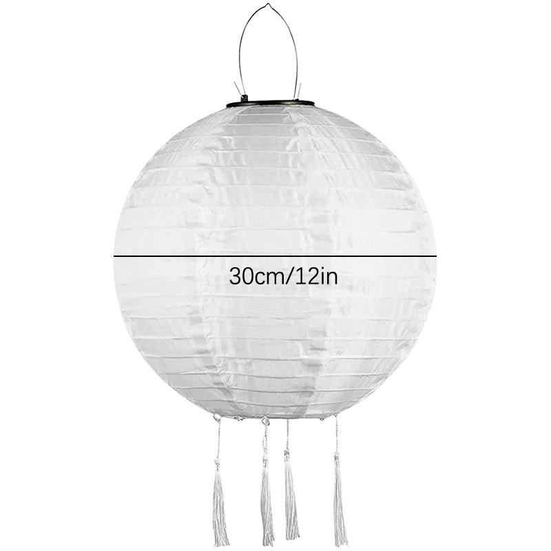 12 Inch Waterproof Solar Powered Lanterns Chinese Lantern Led Lamp Outdoor Decoration Balls Light Solar Lantern Party Decoration