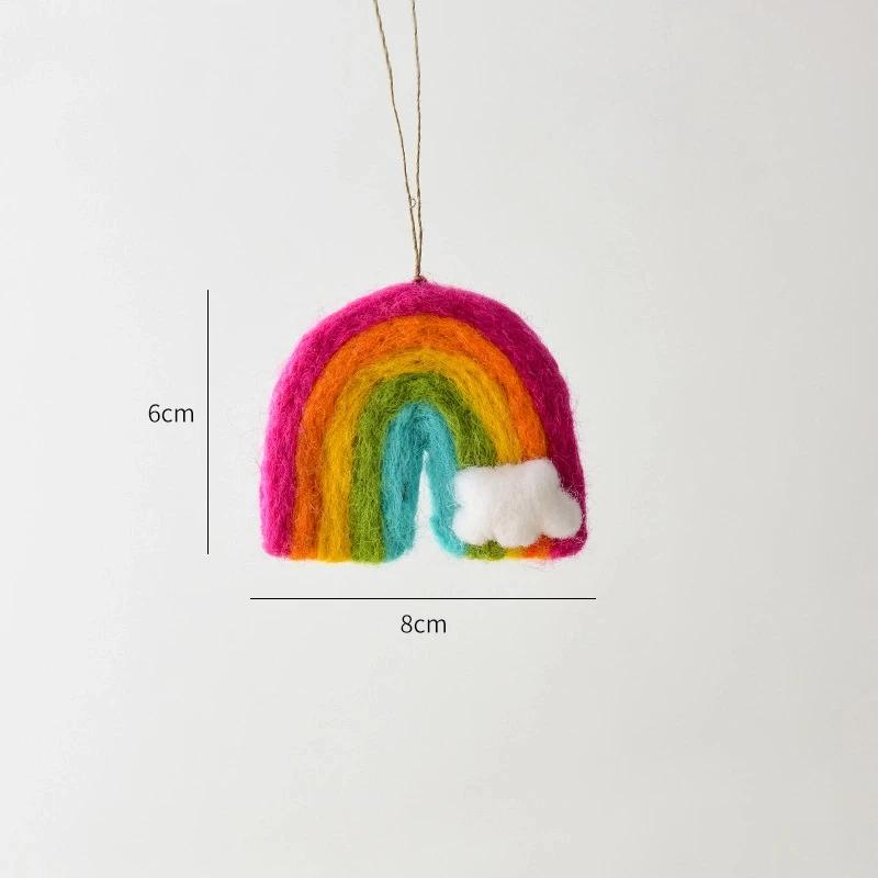 

Рождественская елка Подвеска-радуга из шерстяного войлока - Праздничное украшение Подарочный предмет Милое украшение Идеально подходит для рождественской елки Праздничный декор
