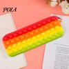 Relief Pencil Case Pop Case, Large Capacity Silicone Storage Bag, with Durable Pouch Bubble Toy Decompression Stationery for Kids School Office
