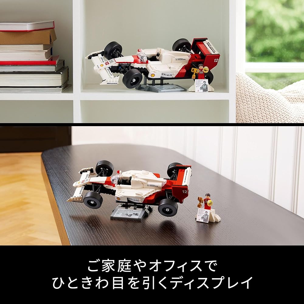 LEGO Icons McLaren MP4/4 & Ayrton Senna Toy Building Blocks Vehicle Model for Adults 10330