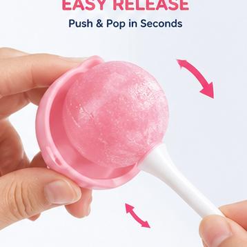 Silicone Lollipop Ice Pop Mold: 4 Set Colorful DIY Sphere - Creative Frozen Treats for Summer Parties Kids