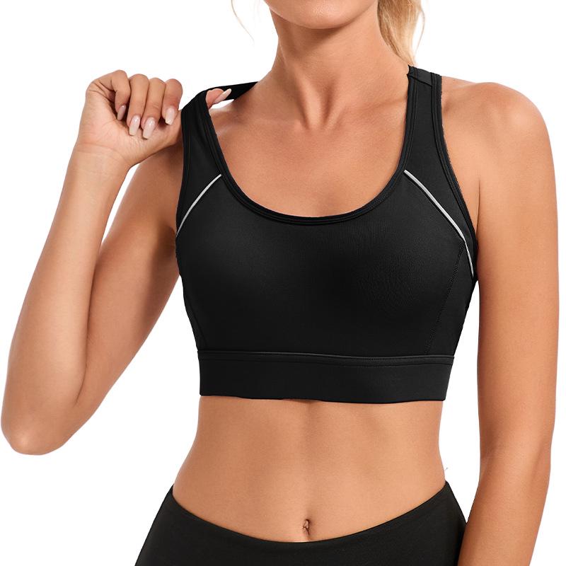 Women's High-Impact Yoga Sports Bra - Shockproof & Wireless for Medium-High Intensity Workouts, Ideal for Large Busts