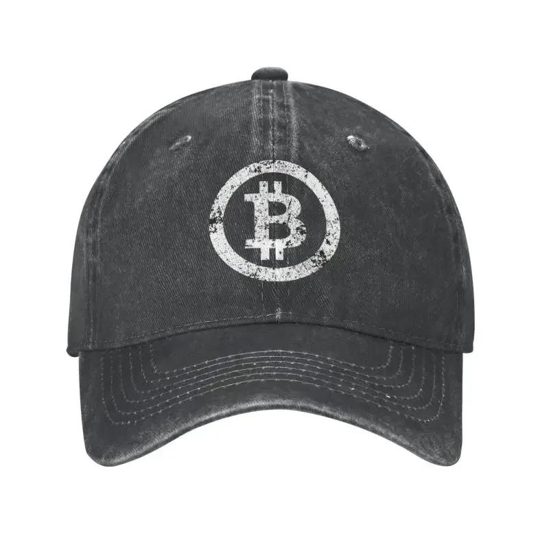 

Punk Cotton Bitcoin Symbol Baseball Cap for Men Women Breathable Crypto Currency Traders Vintage BTC Geek Dad Hat Outdoor Adjustable Cap& 8Y