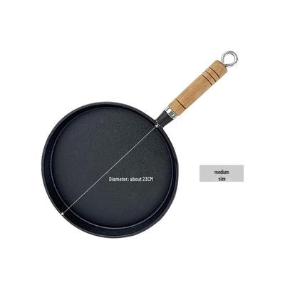 Yoshida Craftsman Wooden Handle Cast Iron Frying Pan