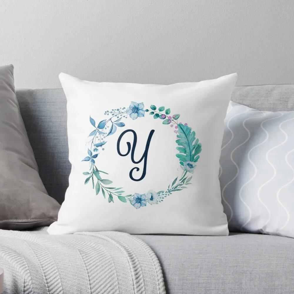 Office Sofa Car Cushion Cover Creative Abstract Letter Flower Print Luxury Home Decoration Pillow Cover