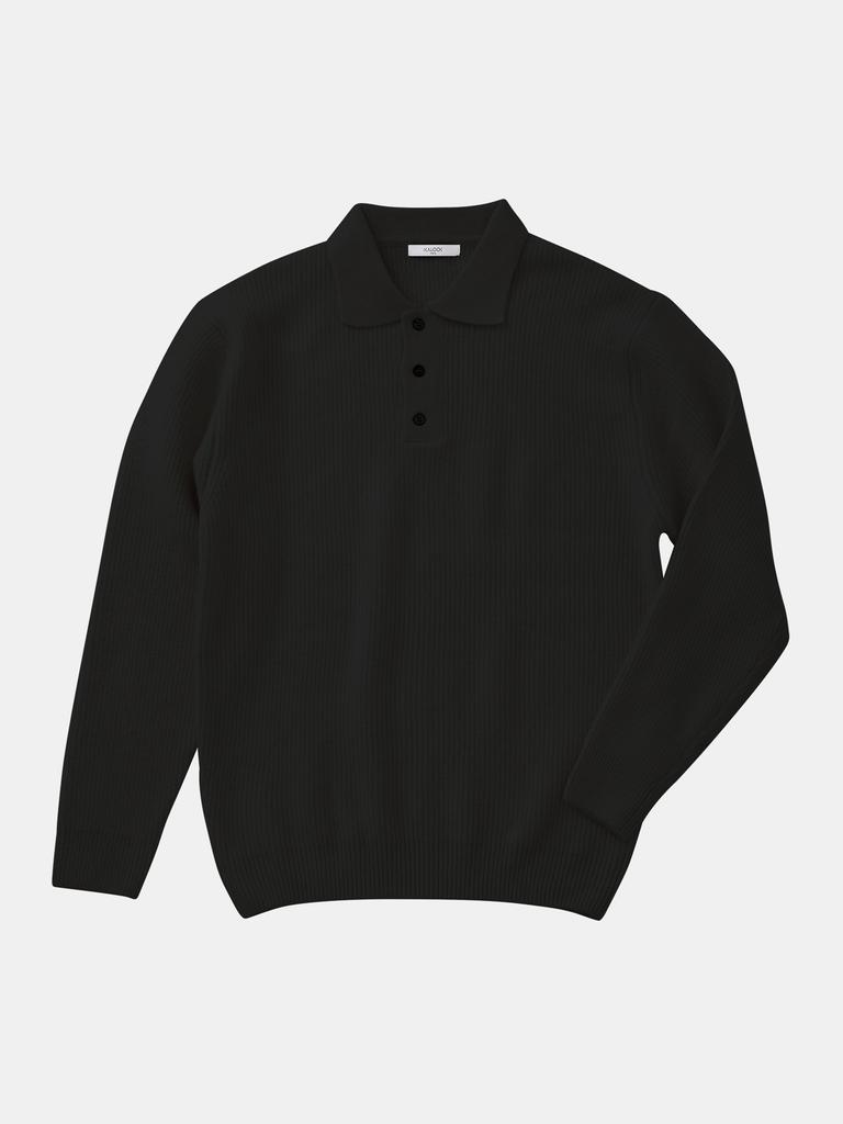 IKALOOK Multicolor 3-Button Collared Knit Cnit110