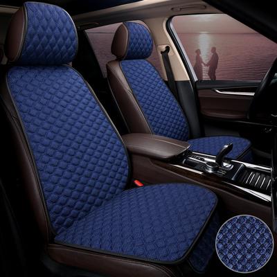 Sommer Autositzbezug Skidproof Vorne Hinten Rückenlehne Flachs Schutz Auto Sitz Schutz Kissen Anti-Rutsch-Pad