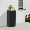 30x12x12in Metal Steel Planter Box,Black Rectangular Free Standing Planter Box with Removable Insert Shelf for Gardens,Entrances