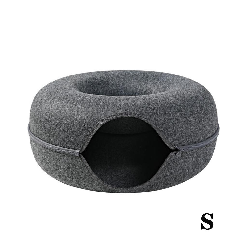 Cats Tunnel Bed Natural Pet Cave Round Detachable Indoor Interactive Toy House For Small Dogs Puppy Supplies
