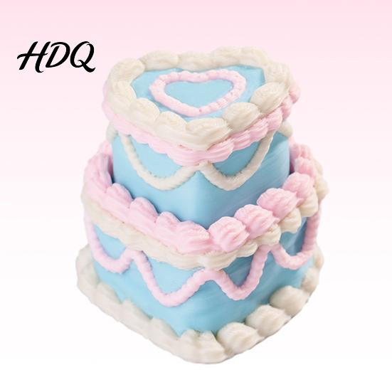 Relaxation Relief Items Birthday Cake Stress Toy, Cute Dessert Decompression Fidget for Miniature Food Models Desk, Novelty Squeeze Gift Car,