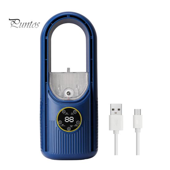 

Безлопастной настольный вентилятор с 6 скоростными режимами, мощный воздушный поток, компактный дизайн, портативный перезаряжаемый, тихий охлаждающий вентилятор-распылитель темно-синий