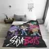 Saja Boys Soda Pop Blanket Kpop Demon Hunter Super Warm Plush Throw Blanket For Kids Adult Bedroom Flannel Bedspread Bed Cover
