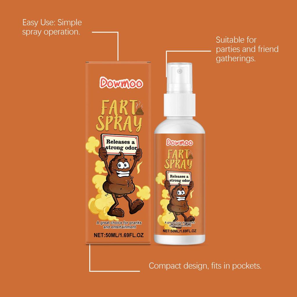 DOWMOO Realistic Fart Spray - Prank Toy for Parties & Gags