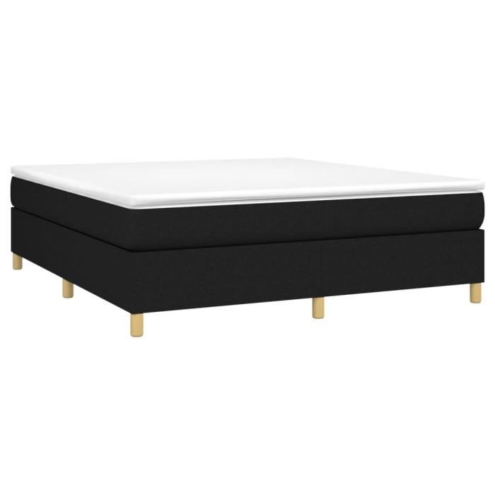 3144540 vidaXL Divan Bed with Mattress Black 180x200 Cm Fabric