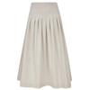 2025 Summer Wide Pleated Cotton Midi Skirt