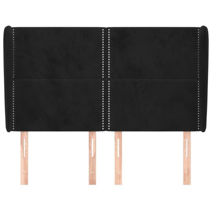 VidaXL Headboard with Ears Black 147x23x118-128 Cm Velvet3117866