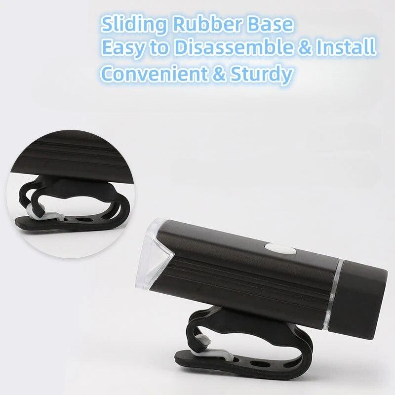 Bicycle Front Light Aluminum Alloy Strong Light Night Riding Lighting USB Charging Cycling Light Outdoor Cycling Equipment