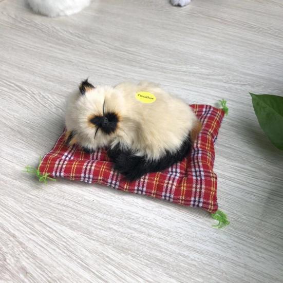 Simulation Mini Cat High Simulation Breathable Birthday Gifts Cloth Pad Plush Cats for Kids