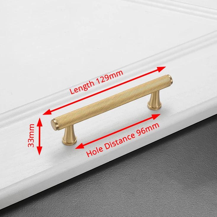 Brass Cabinet Handles Luxury Gold Furniture Copper Drawer Knobs Cupboard  Wardrobe Door Pulls Hardware