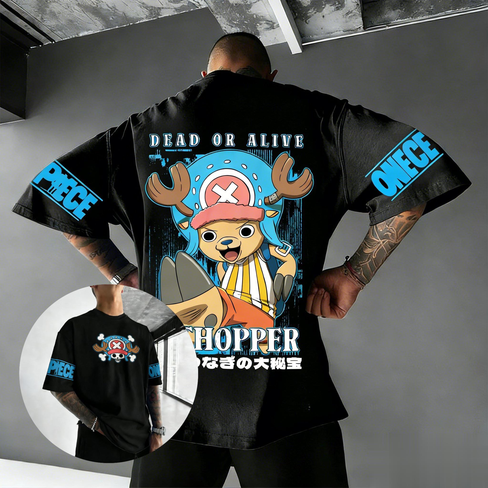 

Unisex Chopper Graphic T Shirt Men Women 2026 Summer Cotton Short Sleeve Tee Cartoon Streetwear Loose Casual Top S чорний