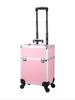 Makeup Train Case, Professional Rolling Makeup Trolley with Adjustable Dividers, Nail Polish Organizer,Jewelry Travel Train Case