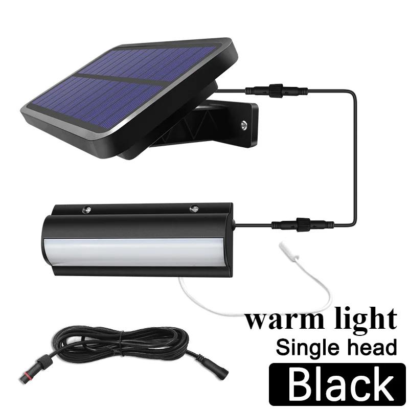 

Модернизированные солнечные подвесные светильники для улицы и помещения с автоматическим включением и выключением солнечной лампы для сарая, комнаты, балкона, курицы с выдвижным выключателем и линией 3 м single head black(warm)