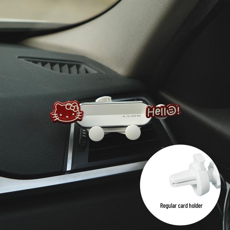 Bowknot Kitten Car Phone Holder: Multi-functional Air Vent Stand for Easy One-Hand Use