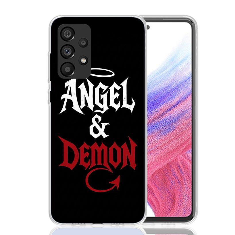 Angel Wings Devil Bad Phone Case For Samsung Galaxy A52 A32 A22 A12 A02S A50S A30S A51 A31 AA71 Note 20 Ultra 10 S10 Plus Galaxy