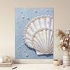 Elegant Seashell with Pearls 5D Pearl Painting Kit with Frame DIY Sparkling Bead Canvas Art Relaxing Craft for Home Wall Decor
