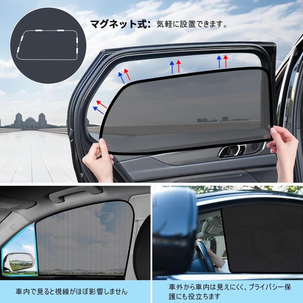 2 2021 New Honda Vezel Mesh Magnetic Type Side Car Window Sleeping In Insect VEZEL Blackout UV UV For Rear Seats [CDEFG Pieces] Curtain, Type,