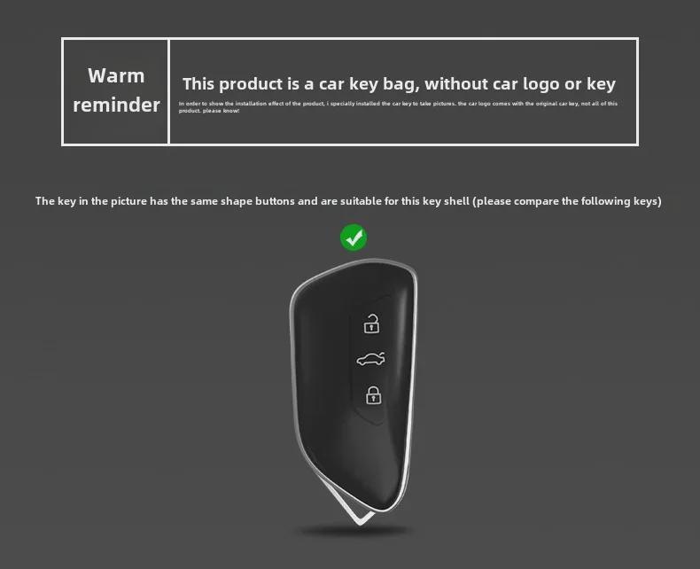 Volkswagen Golf 8, ID.4 Crozz, Lingdu L, ID.6 Lanjing, Tuang X/Pro Juego de Hebilla para Carcasa de Llave