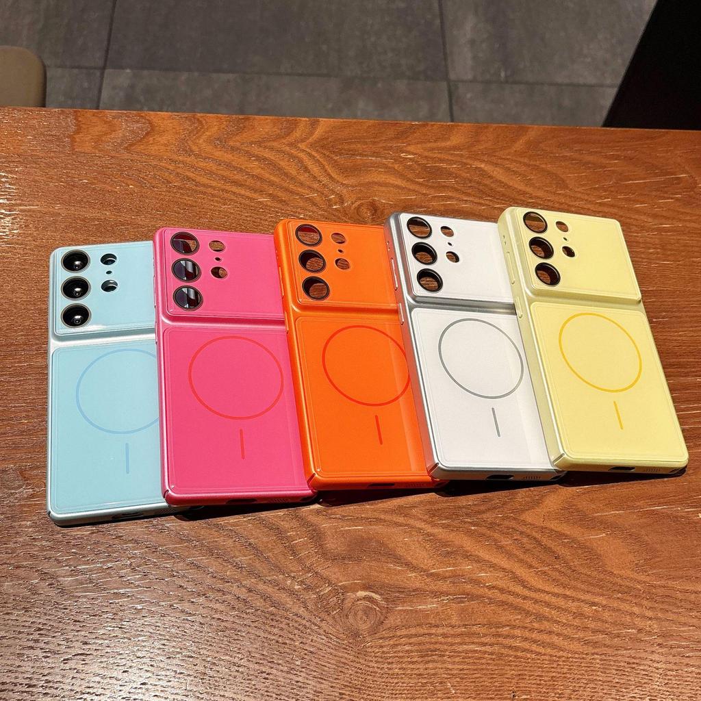 Samsung S26 ULTRA Full Coverage Phone Case: Large Window Crystal Lens & Magnetic Protective Cover for S25/S24
