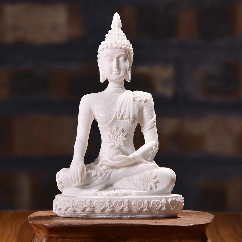 11cm Statue of Buddha Sitting   Resin    Handicraft Retro Creative Micro Home Decoration