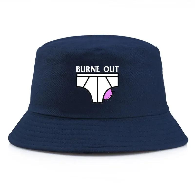 Adult Burne Out Summer Bob Unisex Outdoor Sun Visor Fisherman Cap Woman Man Casual Daily Reversible Bucket Hats Boy Sprots Caps