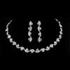 Elegant Sparkle Fashion Necklace, Earrings & Bracelet Set for Brides - Women's Rhinestone Jewelry 3-Piece Collection.