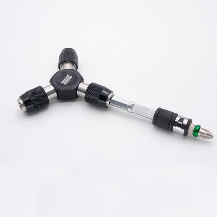 711L 1/4 Zoll Sechskant zu Antriebsstecknuss 2-in-1 Verlängerungs-Kombination 1 Sechskant-Ende & 1 Flaches Ende Multi-Werkzeug & 1/4 Zoll Adapter Kompatibel